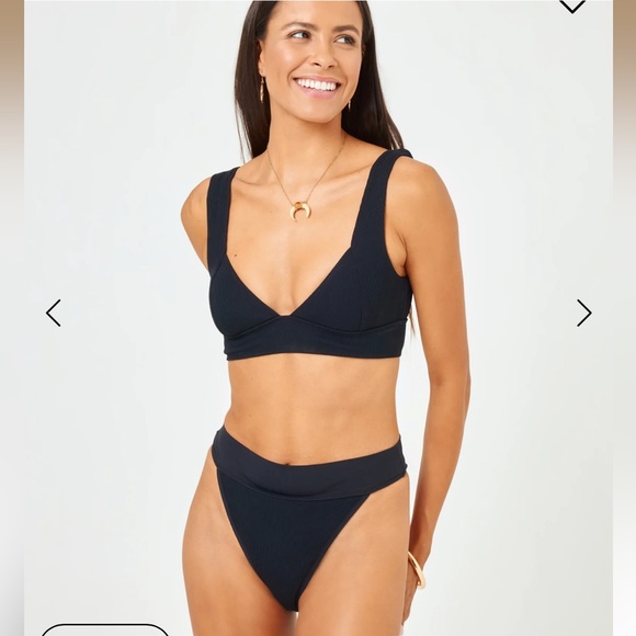 Lspace Black Ribbed Bikini - Picture 2 of 4
